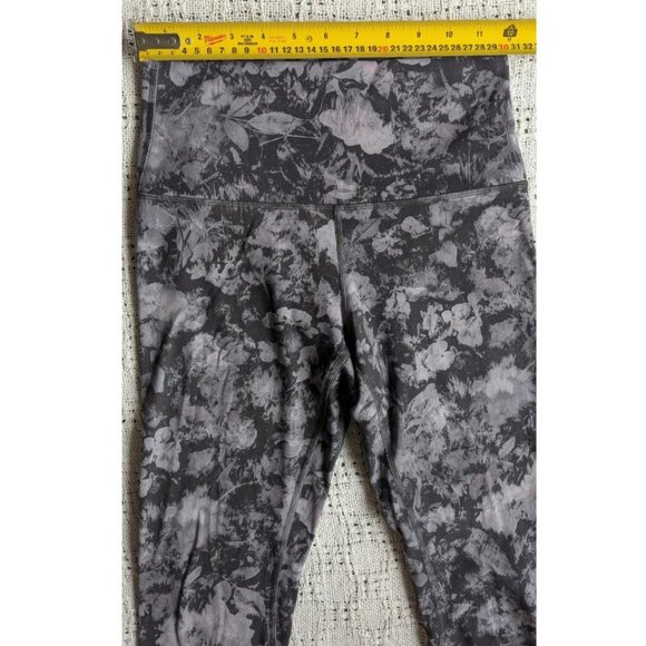 Lululemon Women's Size 6 Align Nulu Pant II 25" Floral Illusion Ice Grey - Picture 3 of 5